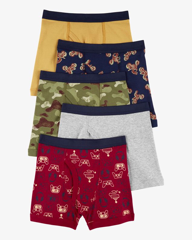 Product image 1 of Boys 5-Pack Boxer Briefs Underwear