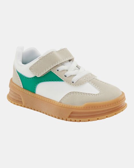 toddler casual sneakers - green/white