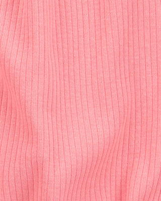 Product image 2 of Baby Cotton Rib Short-Sleeve Romper - Pink