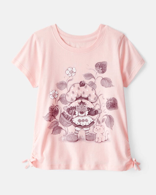 Product image 1 of Kid Strawberry Shortcake Ruched Short-Sleeve Graphic Tee - Pink