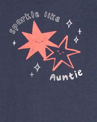 Product image 2 of Baby Sparkle Like Auntie Short-Sleeve Bodysuit - Gray