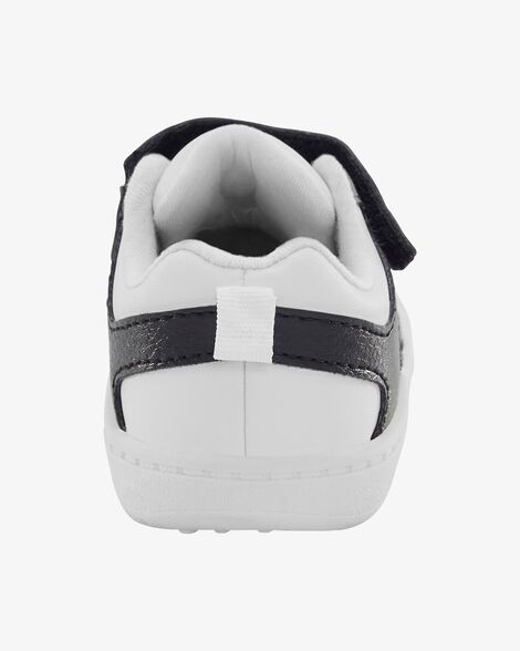  Product image 3 of Every Step® First Walker Faux Leather Fashion Sneakers - White/Black