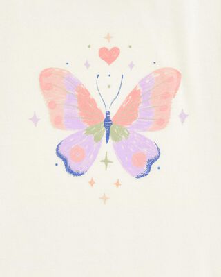 Product image 2 of Kid Butterfly Short-Sleeve Graphic Tee - White