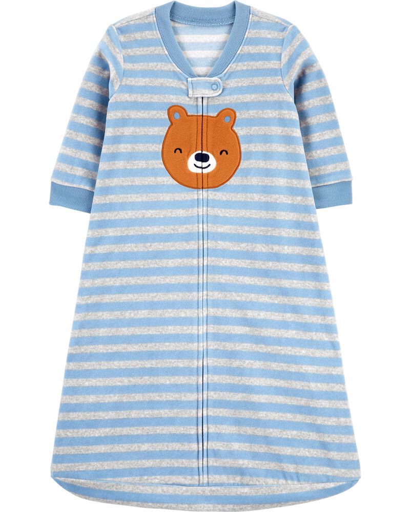 Baby Blue Grey Striped Fleece Sleep Bag Carters Com