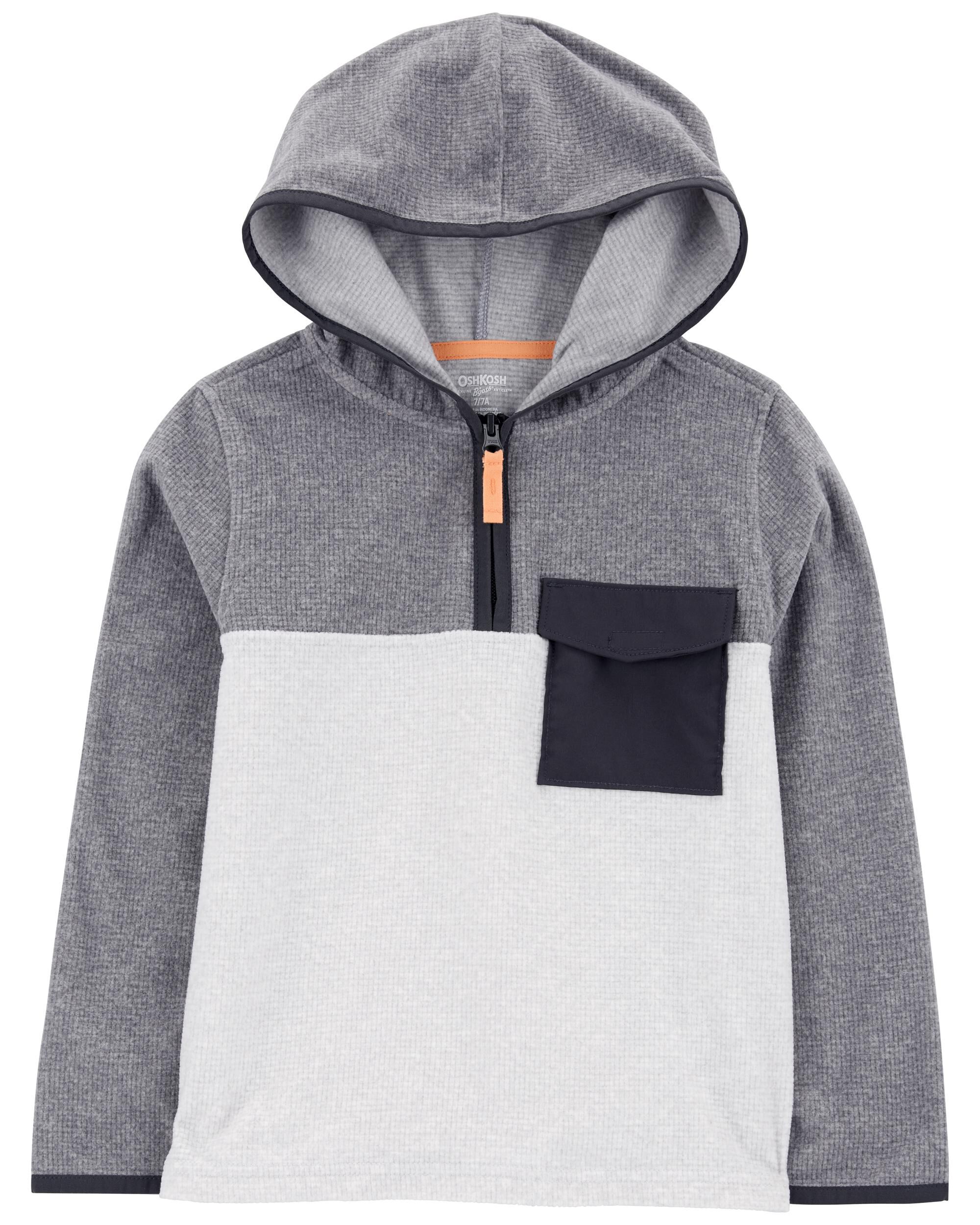 Colorblock Fleece Pullover Gray OshKosh Carter s