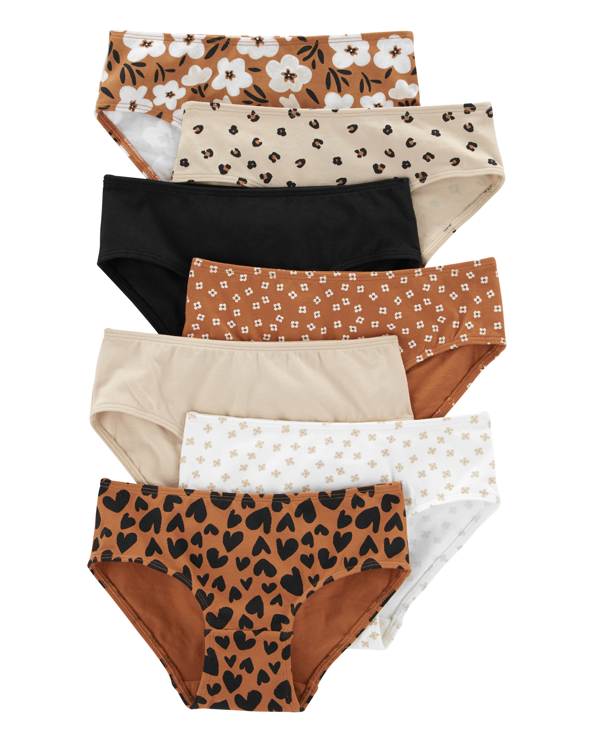 Kid 7-Pack Stretch Cotton Hipster Underwear