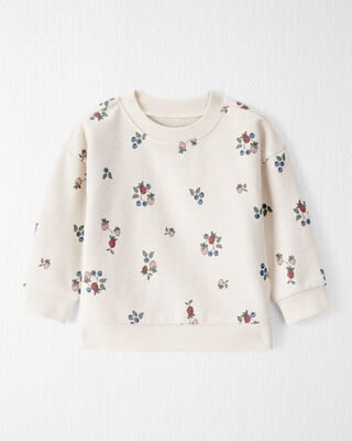 Product image 1 of Baby Organic Cotton French Terry Sweatshirt in Berry Blossom Print