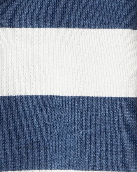 Baby Organic Cotton Henley Top in Stripes
