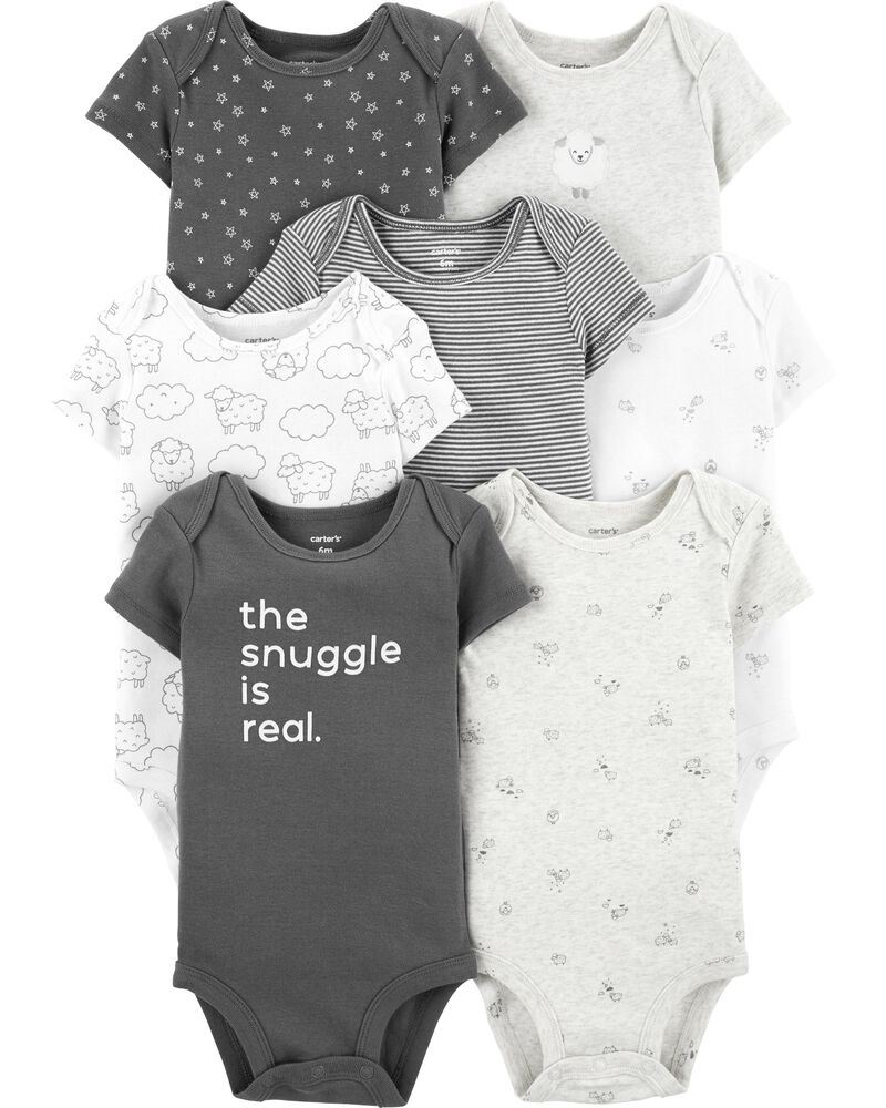 7 Pack Sheep Original Bodysuits Carters Com