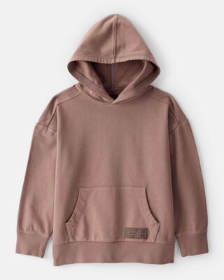 Boys French Terry Acid Wash Hoodie - Green