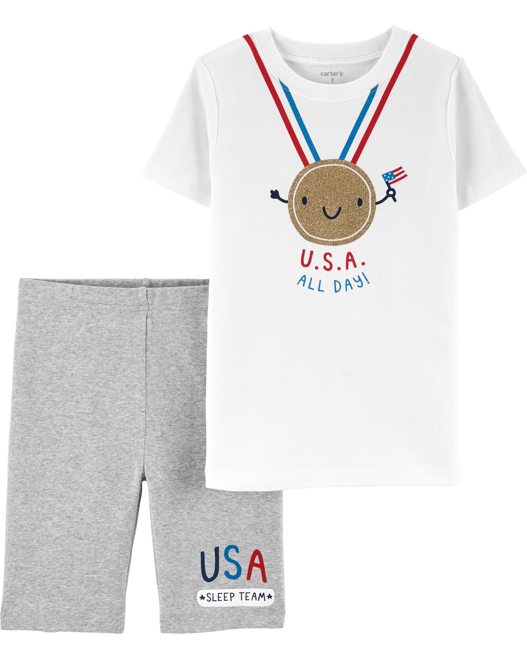 Kid 2 Piece USA 100 Snug Fit Cotton Pajamas Carter s Carter s