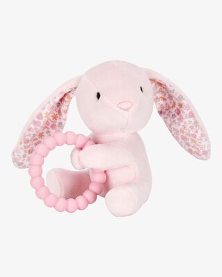 Product image 1 of Baby Bunny Plush With Teether - Pink