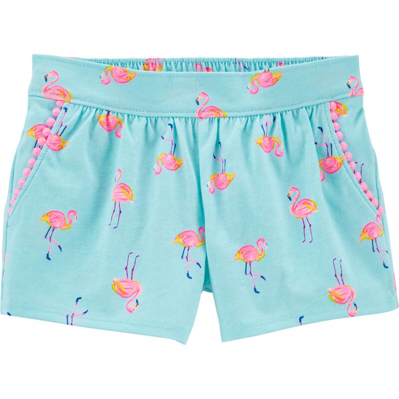 Flamingo Pom Pom Shorts