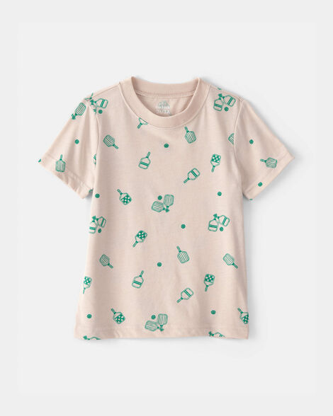 toddler pickleball t-shirt - brown