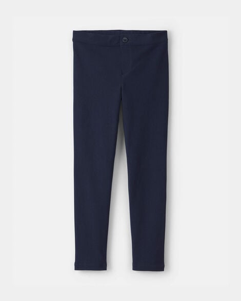 Girls Uniform Ponte Skinny Pants - Navy