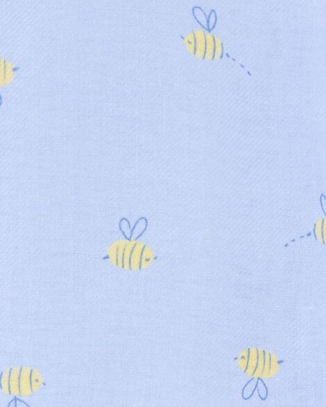 Product image 2 of Toddler Bee Print Loose Fit 2-Piece Pajamas - Blue