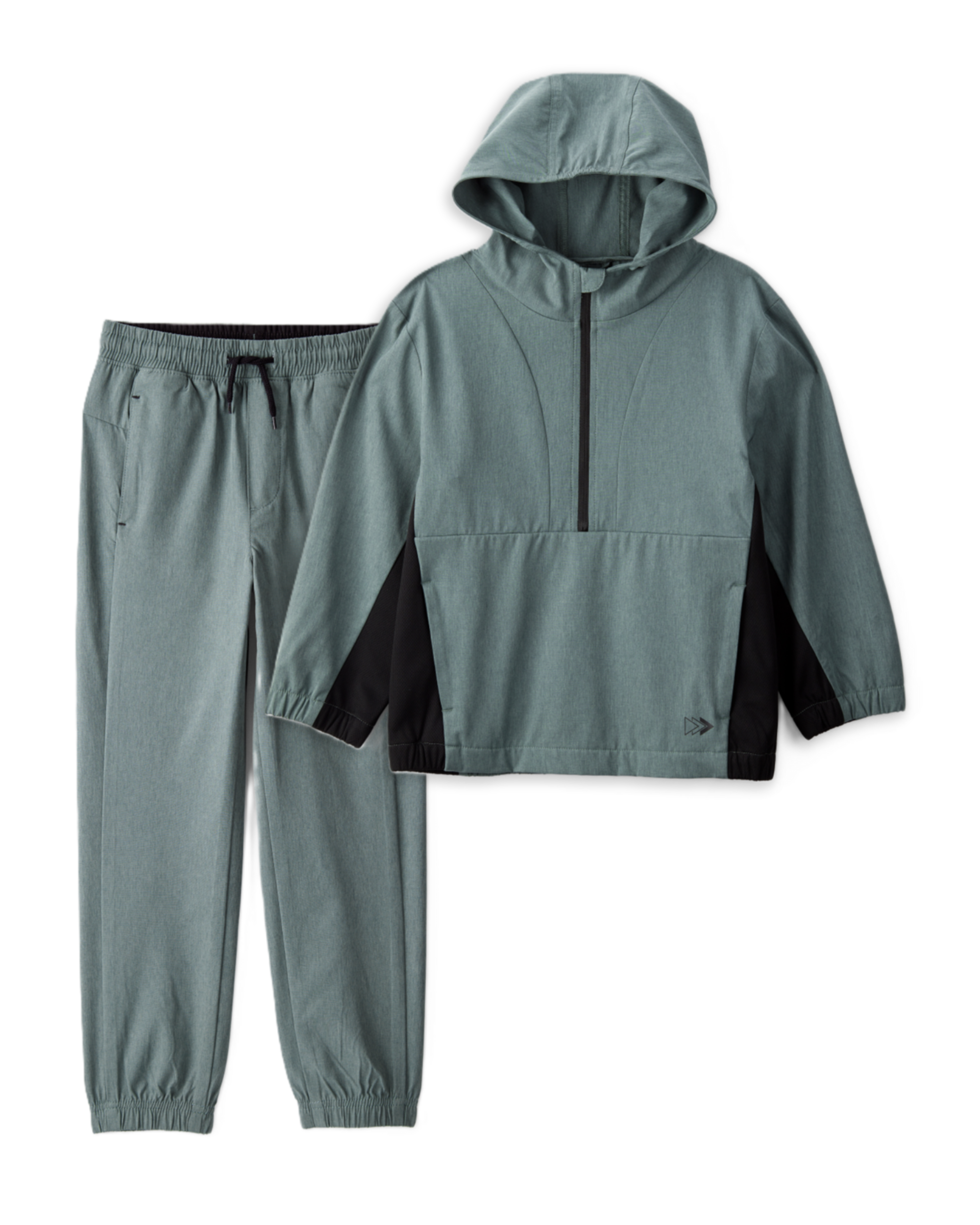 Boys 2-Piece Active Windbreaker & Jogger Set - Green