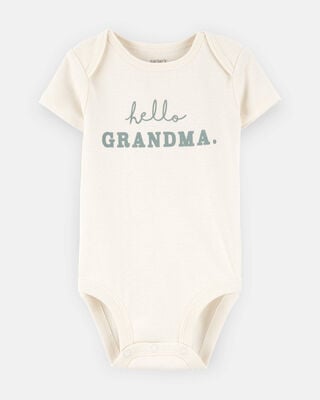 Baby Cotton Long-Sleeve Graphic Bodysuit - Blue