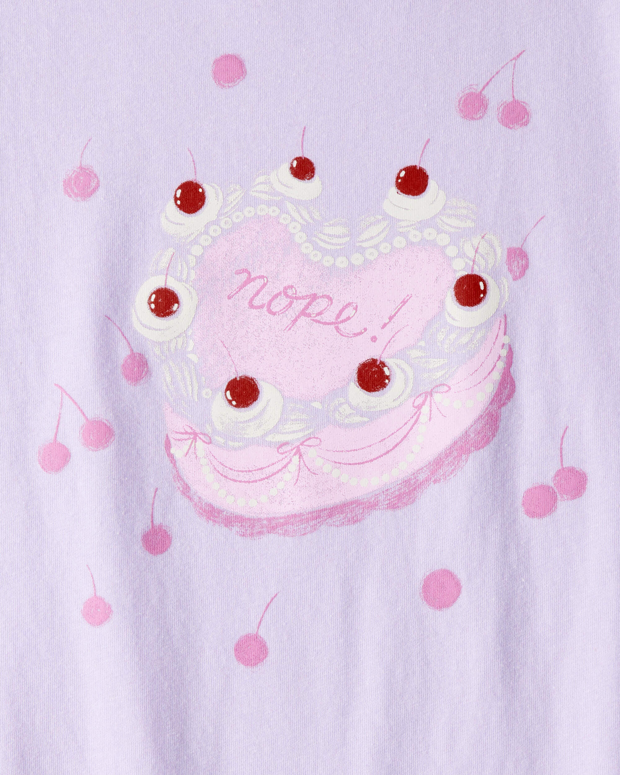 Girls Heart Cake Short-Sleeve Graphic Tee - Purple - OshKosh