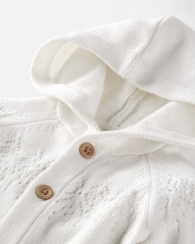 Product image 2 of Baby Organic Cotton Sweater Knit Pointelle Jumpsuit