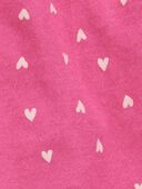 Pink/Blue - Baby 2-Piece Heart Flutter-Sleeve Bodysuit Pant Set, Selected