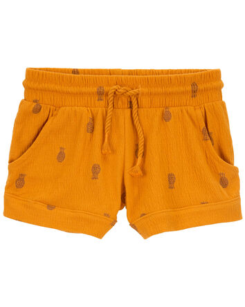 Toddler Pineapple Pull-On Knit Gauze Shorts