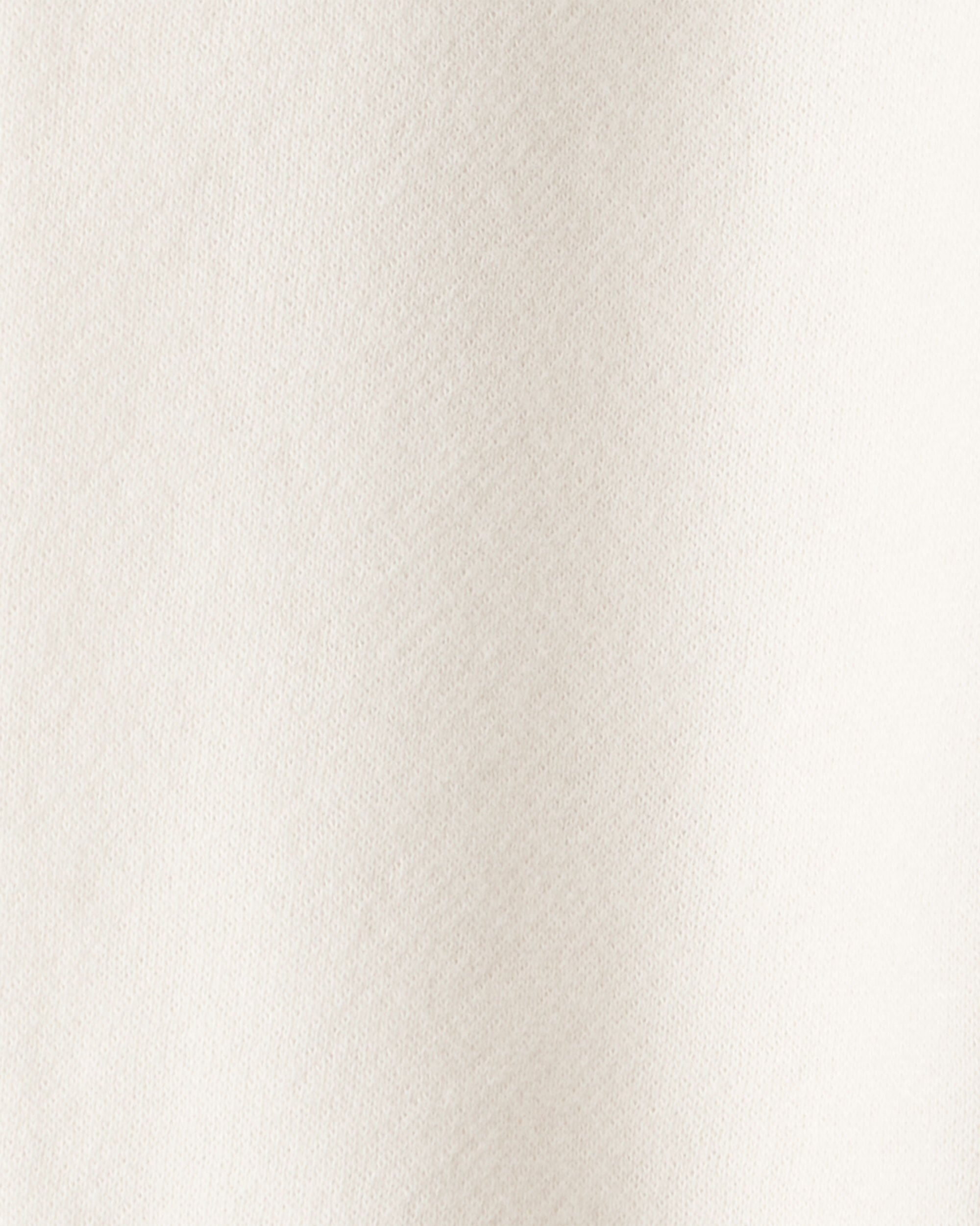 Baby Girl Fleece Pants - Cream