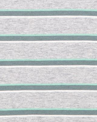 Product image 2 of Kid Striped Knit Short-Sleeve Henley - Grey