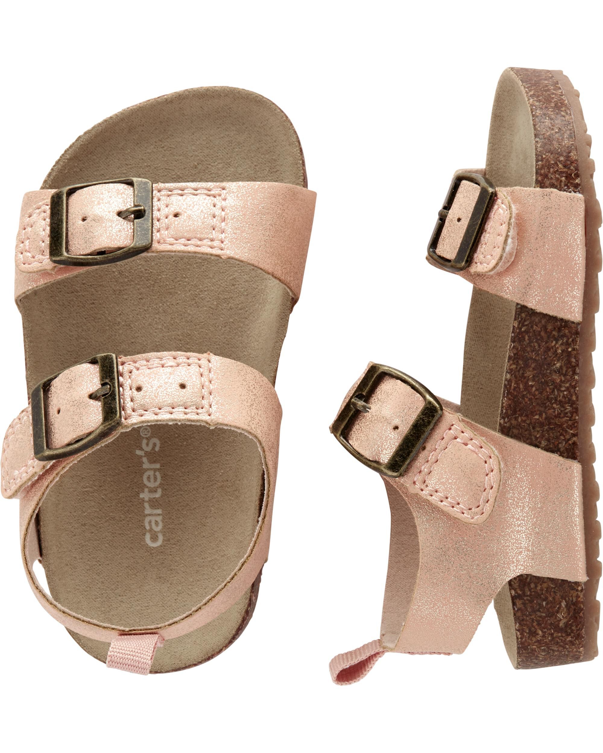 carter's buckle cork sandals