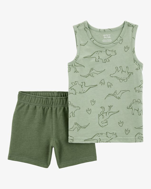 Product image 1 of Toddler 2-Piece Dinosaur Tank & Pull-On Short Set