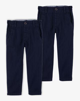 Product image 1 of Toddler 2-Pack Slim Tapered Chino Pants - Navy