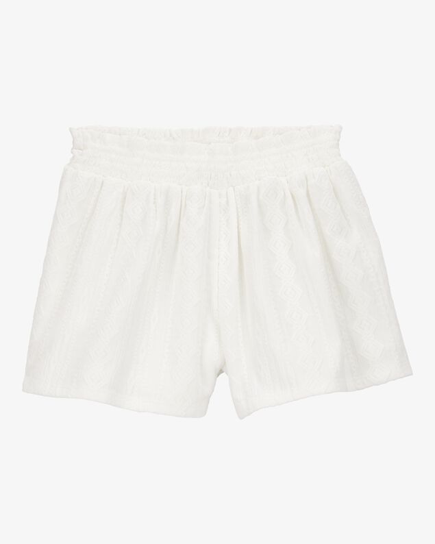 Product image 1 of Kid Pull-On Smocked Shorts - Cream