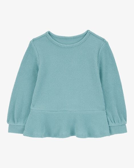Product image 1 of Baby Waffle Knit Thermal Peplum Top