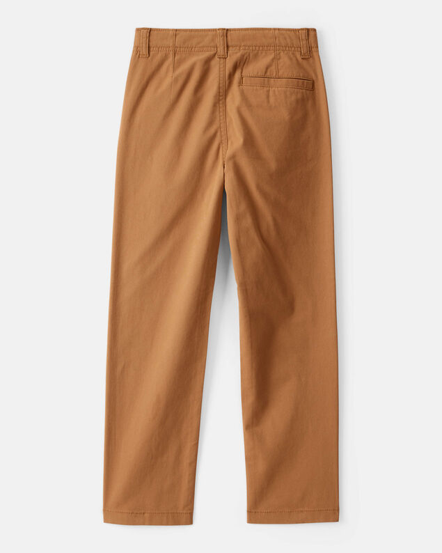 Product image 2 of Boys Flat Front Fashion Pants - Brown