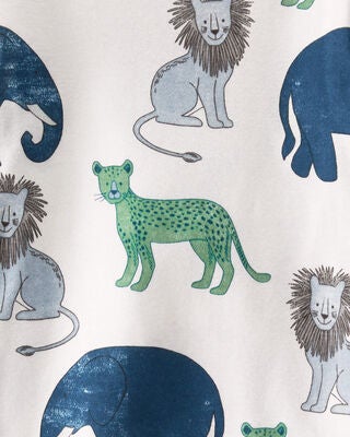 Product image 2 of Toddler Organic Cotton Pajamas Set in Wildlife Print