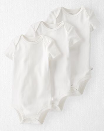 Baby 3-Pack Organic Cotton Rib Bodysuits