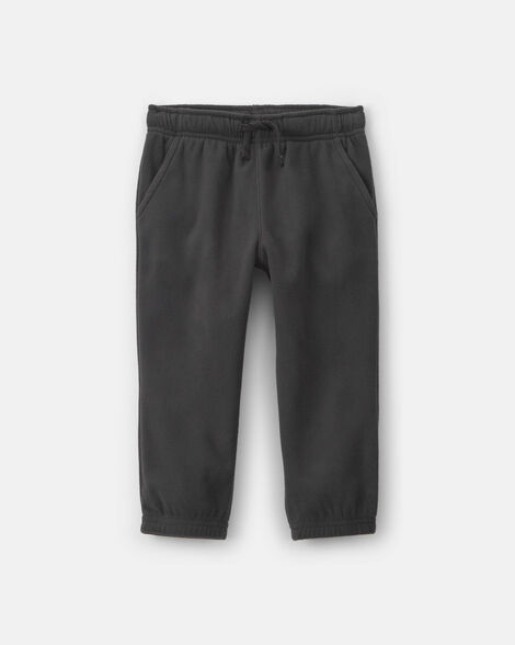 toddler boy fleece pants - black