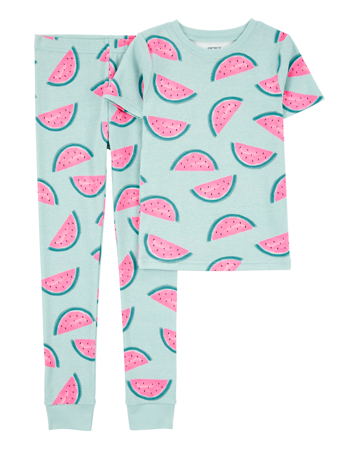 Girls 2-Piece Watermelon 100% Snug Fit Cotton Pajamas