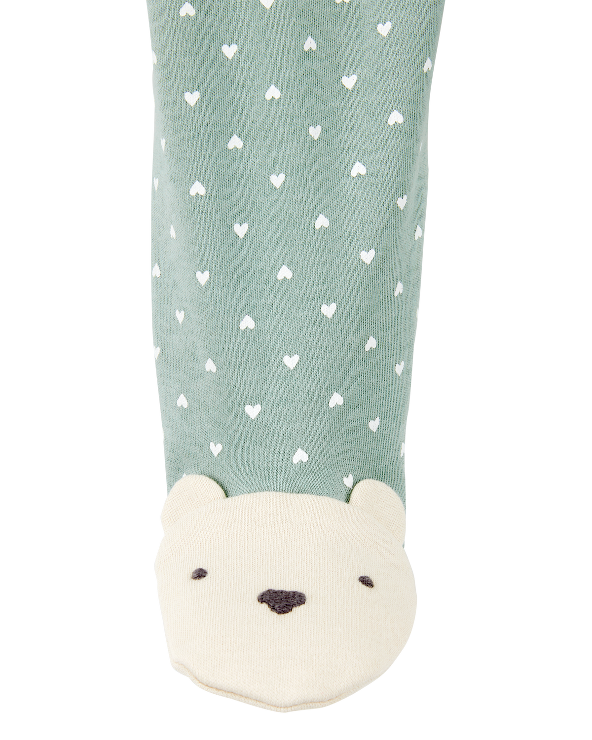 Baby Polka Dot 2-Way Zip Cotton Sleep & Play Pajamas - Green