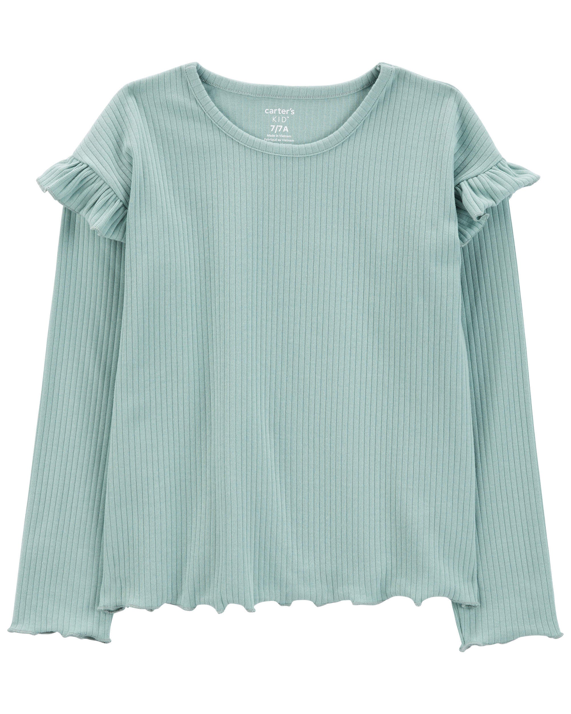 有名な高級ブランド Kid Carter's - Green - Top Button-Up Long-Sleeve Gauze トップス