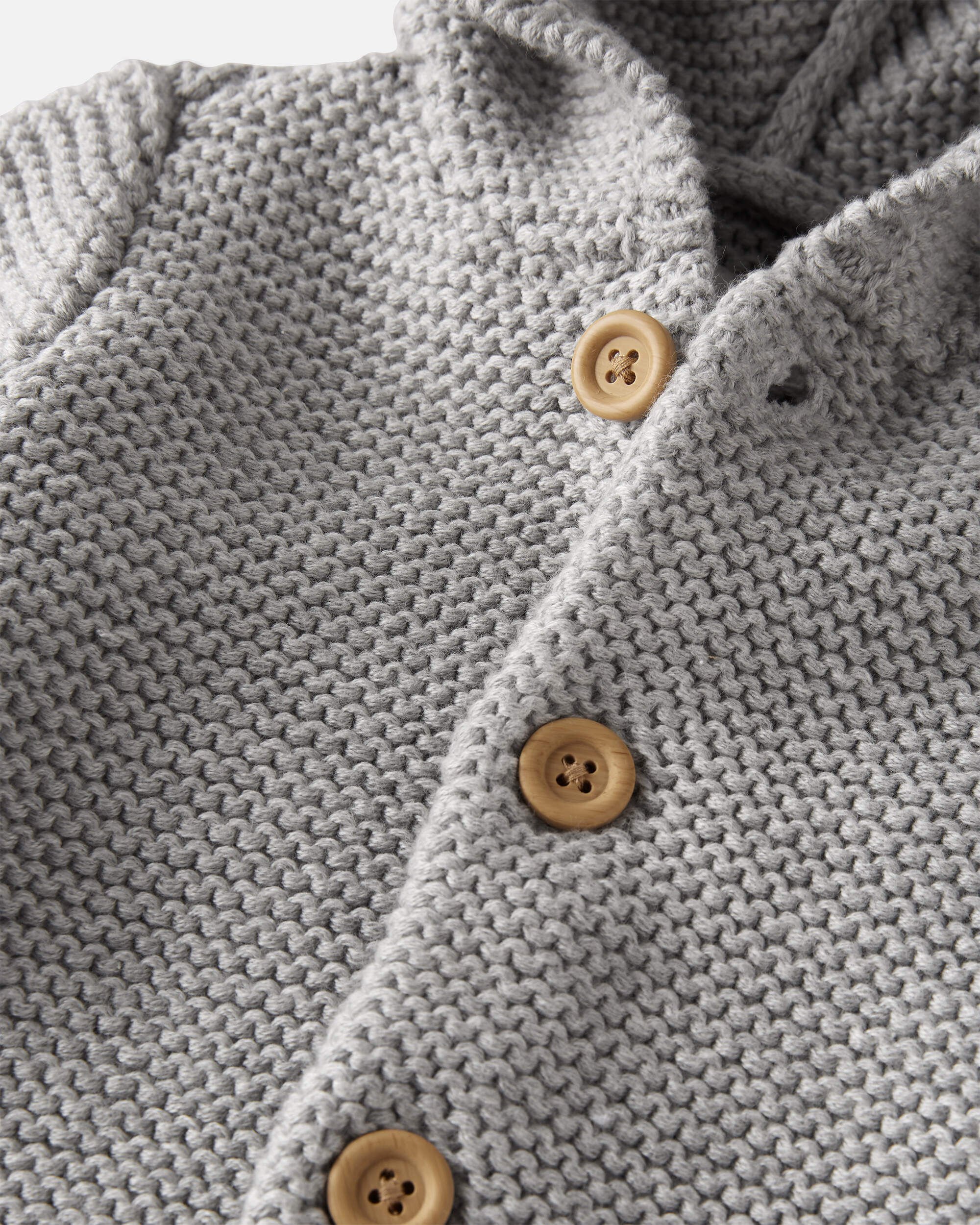 Baby Organic Cotton Signature Stitch Cardigan - Little
