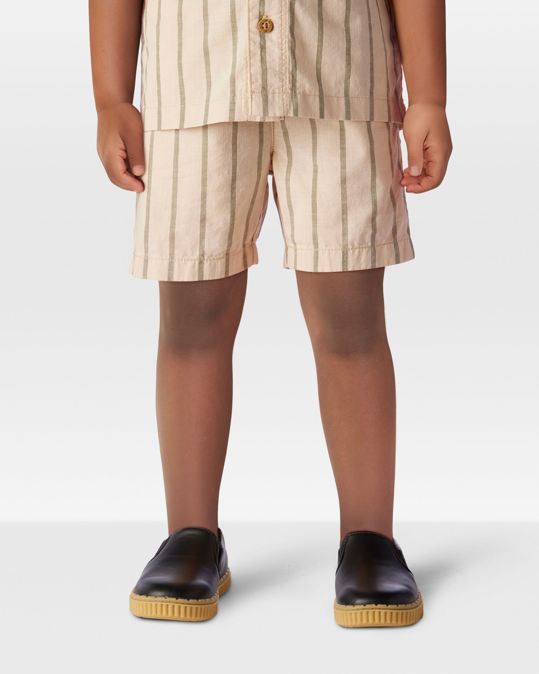 Toddler Striped Drawstring Shorts - Khaki - OshKosh | Carter's