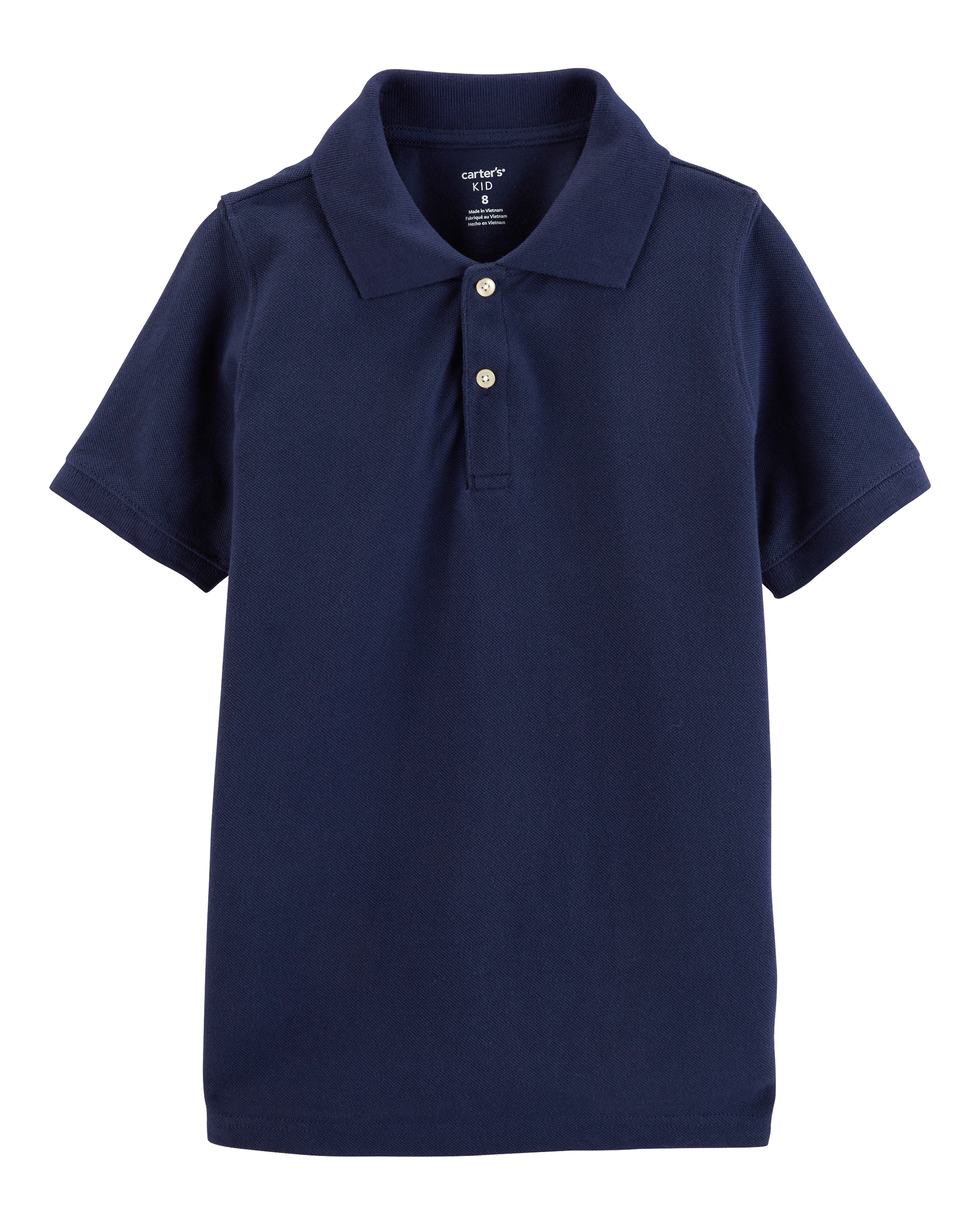 Boys Piqué Polo Shirt - Navy