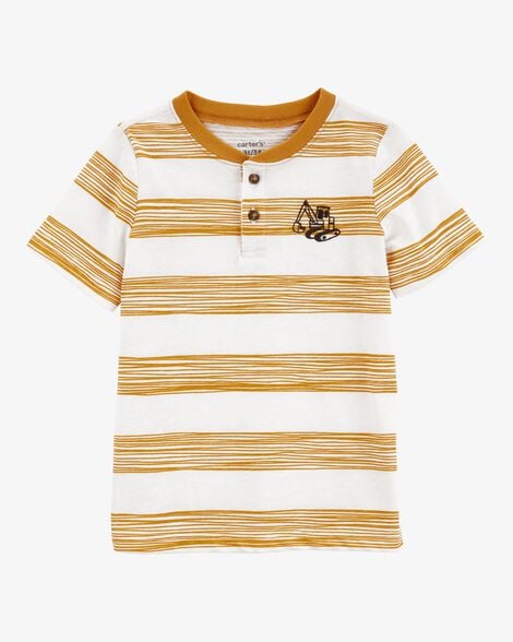 Product image 1 of Baby Construction Striped Henley Tee