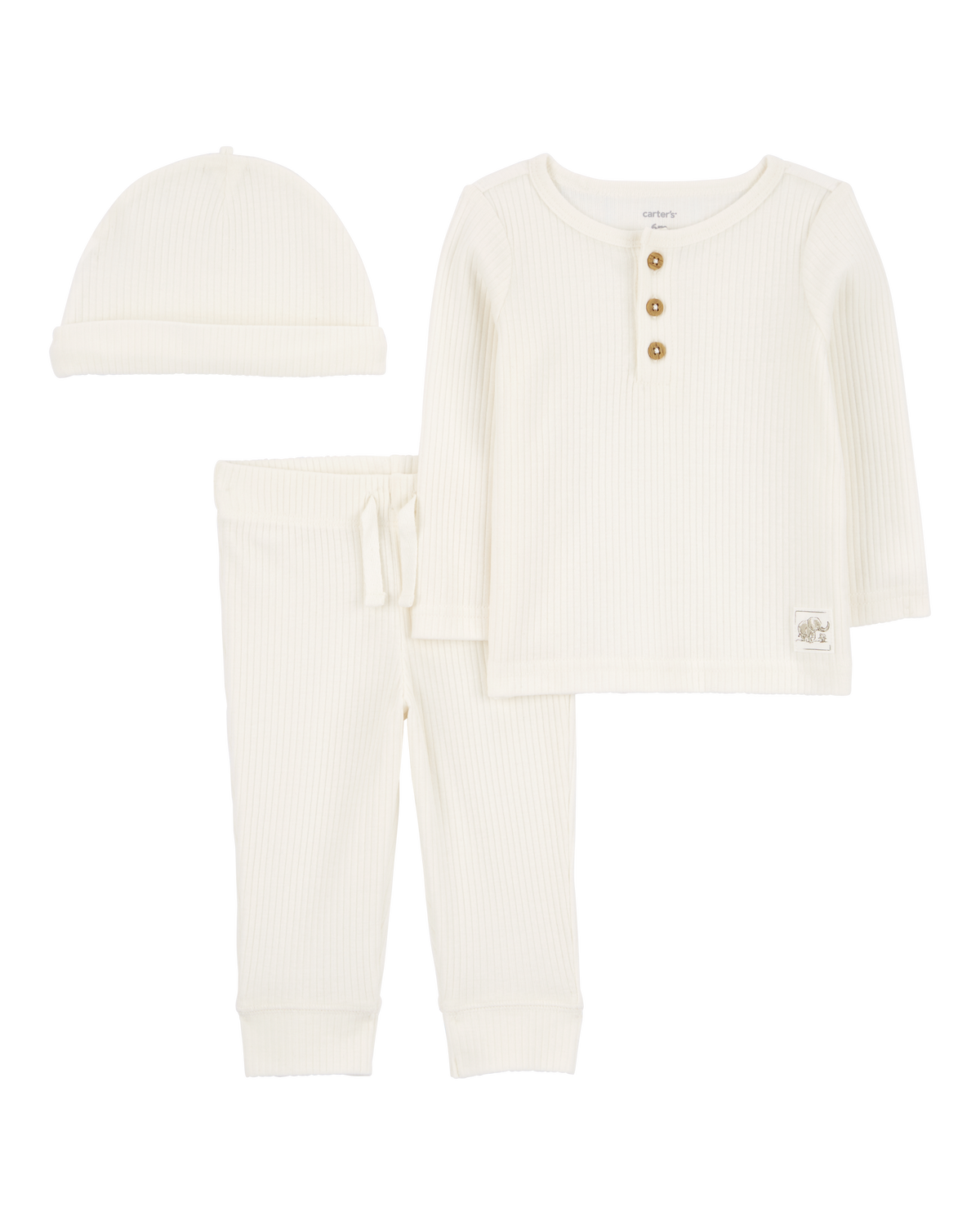Baby 3Piece Ribbed Outfit Set Ivory Carter's Carter's