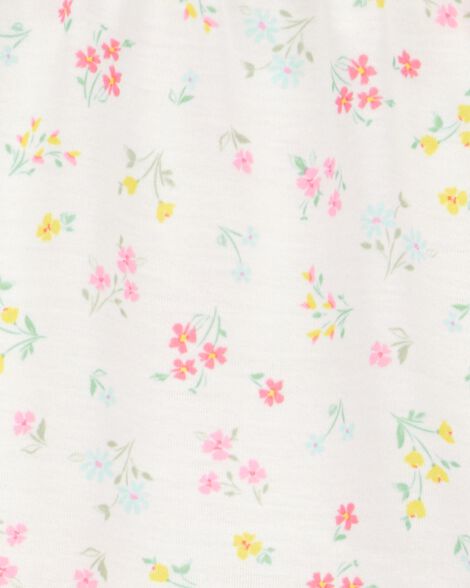  Product image 2 of Girls Floral Loose Fit 2-Piece Pajamas - White
