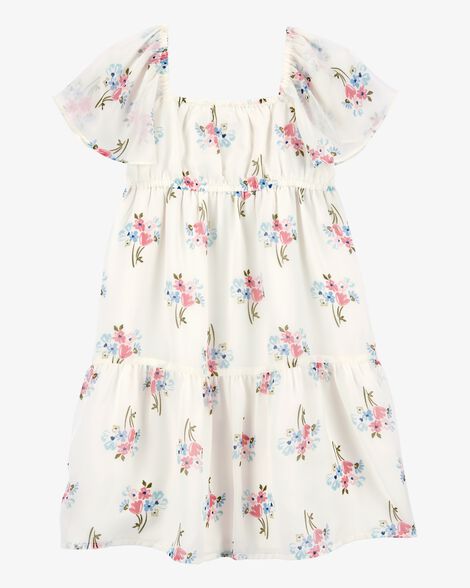  Product image 2 of Kid Floral Tiered Short-Sleeve Dress