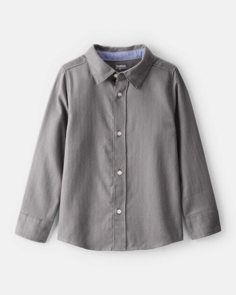 Boys Button-Down Shirt - Grey