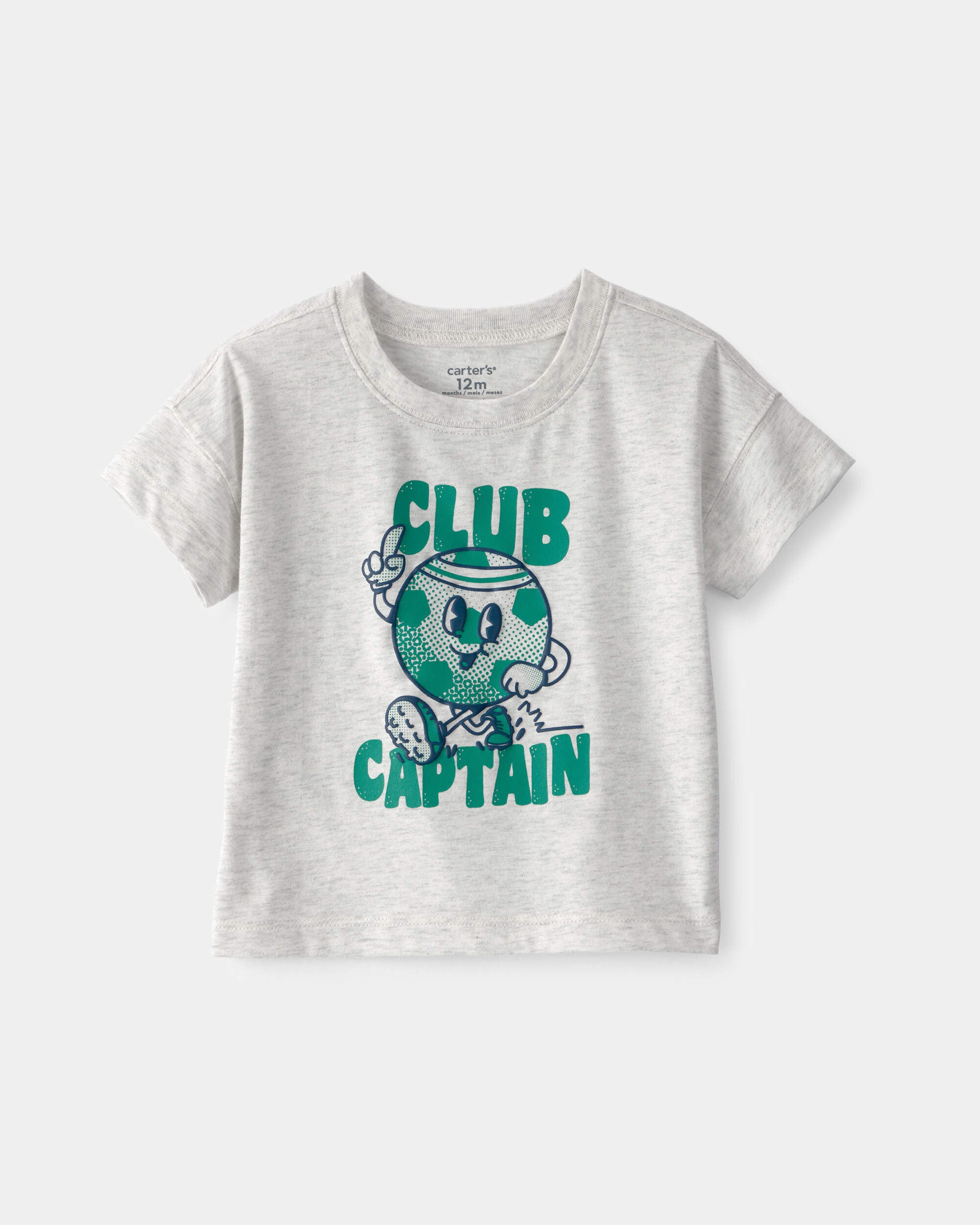 Carters baby boy club captain graphic tee 12M Grey 7$