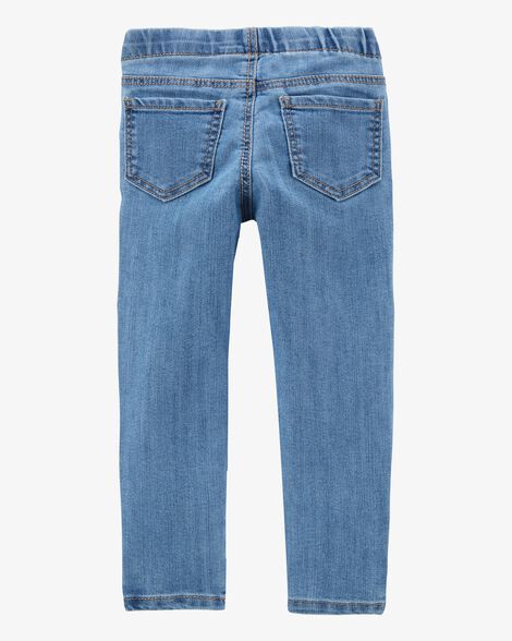  Product image 2 of Toddler Light Wash Elastic-Waist Jeggings